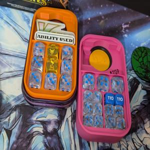 3D Printed P0k3mon Trading Card Game Tin Insert Version 2.0| Customizable Dice and Token Holder