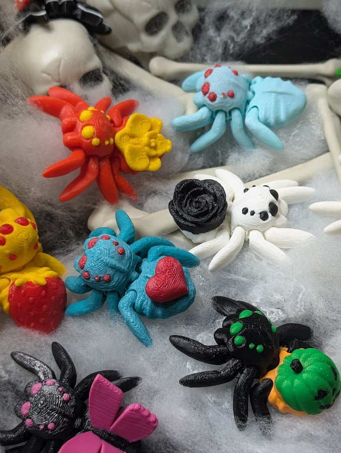 Articulated 3D printed Adorable Spiders  in Mystery Eggs