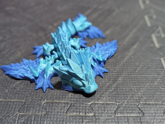 Articulated Tiny Crystal Dragon 5in