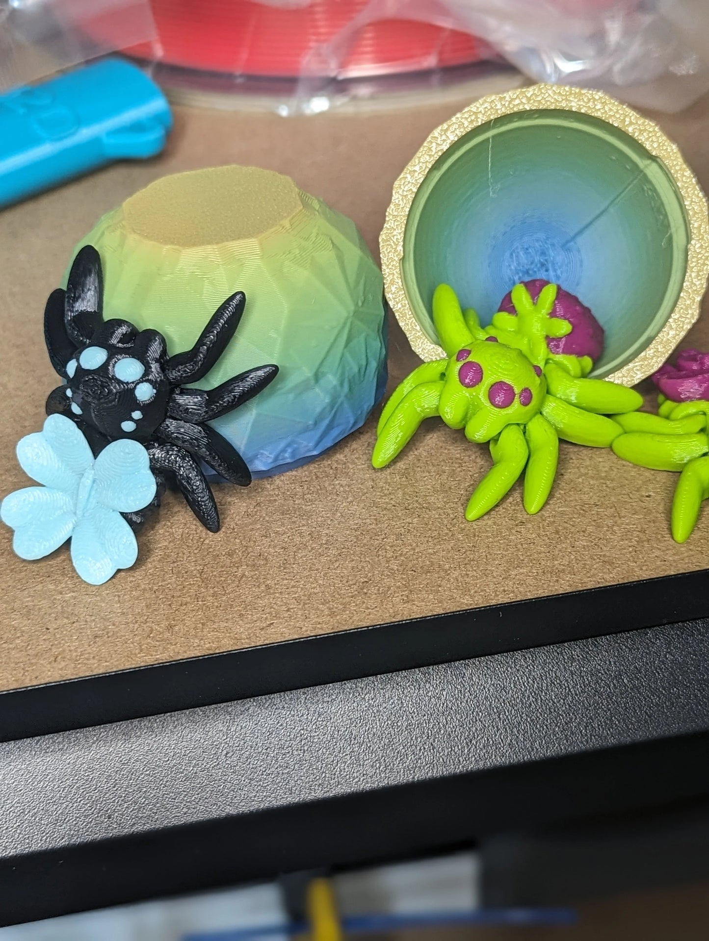 Articulated 3D printed Adorable Spiders  in Mystery Eggs