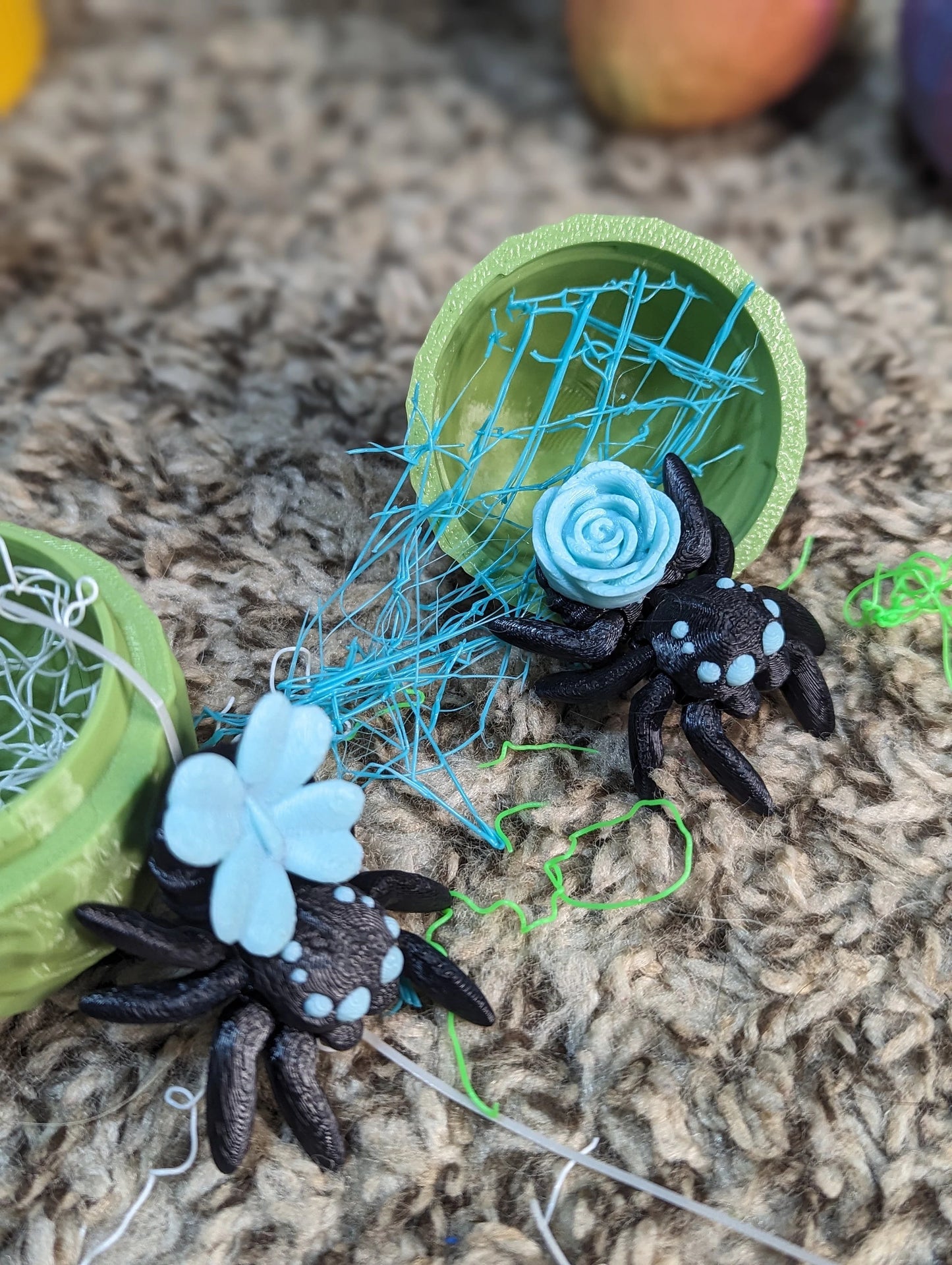 Articulated 3D printed Adorable Spiders  in Mystery Eggs