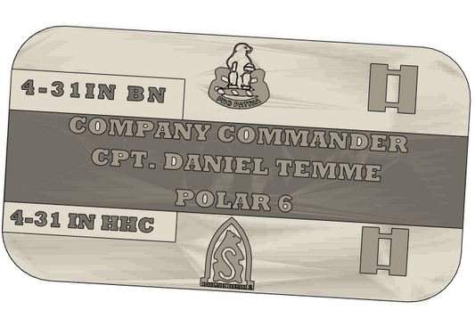 Customizable Military Title Plate